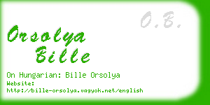 orsolya bille business card